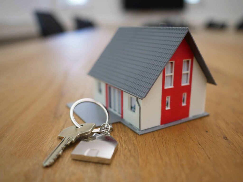 Toy house and keys