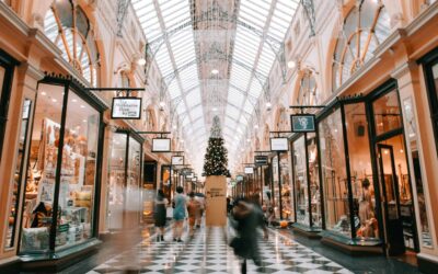 Shopping mall during the holidays