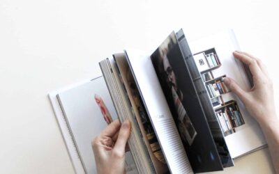 Flipping through a magazine