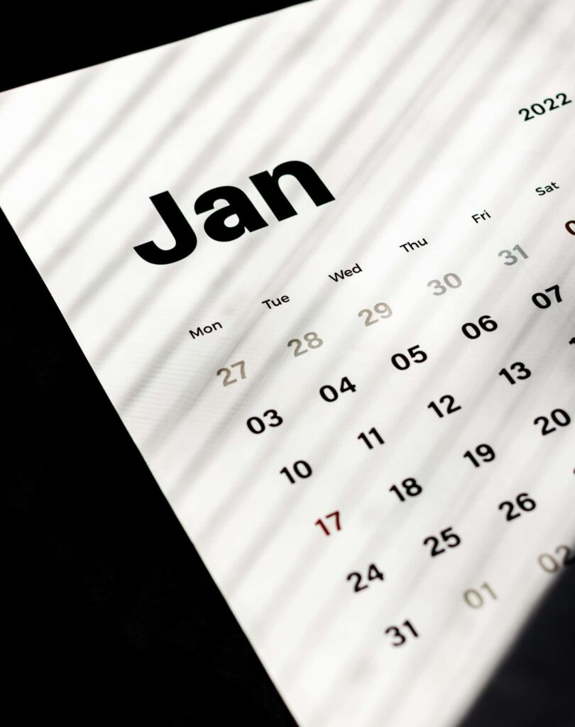 January calendar