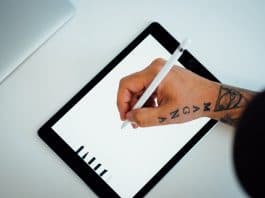 Writing on a tablet