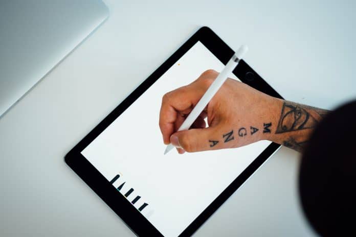 Writing on a tablet