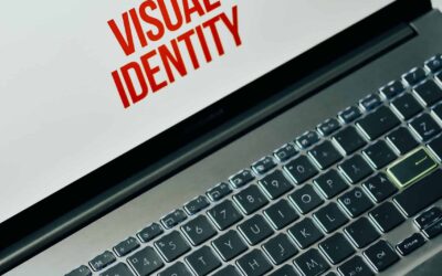 brand personality and visual identity on a laptop screen