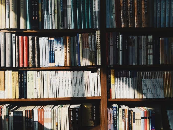 books on a bookshelf