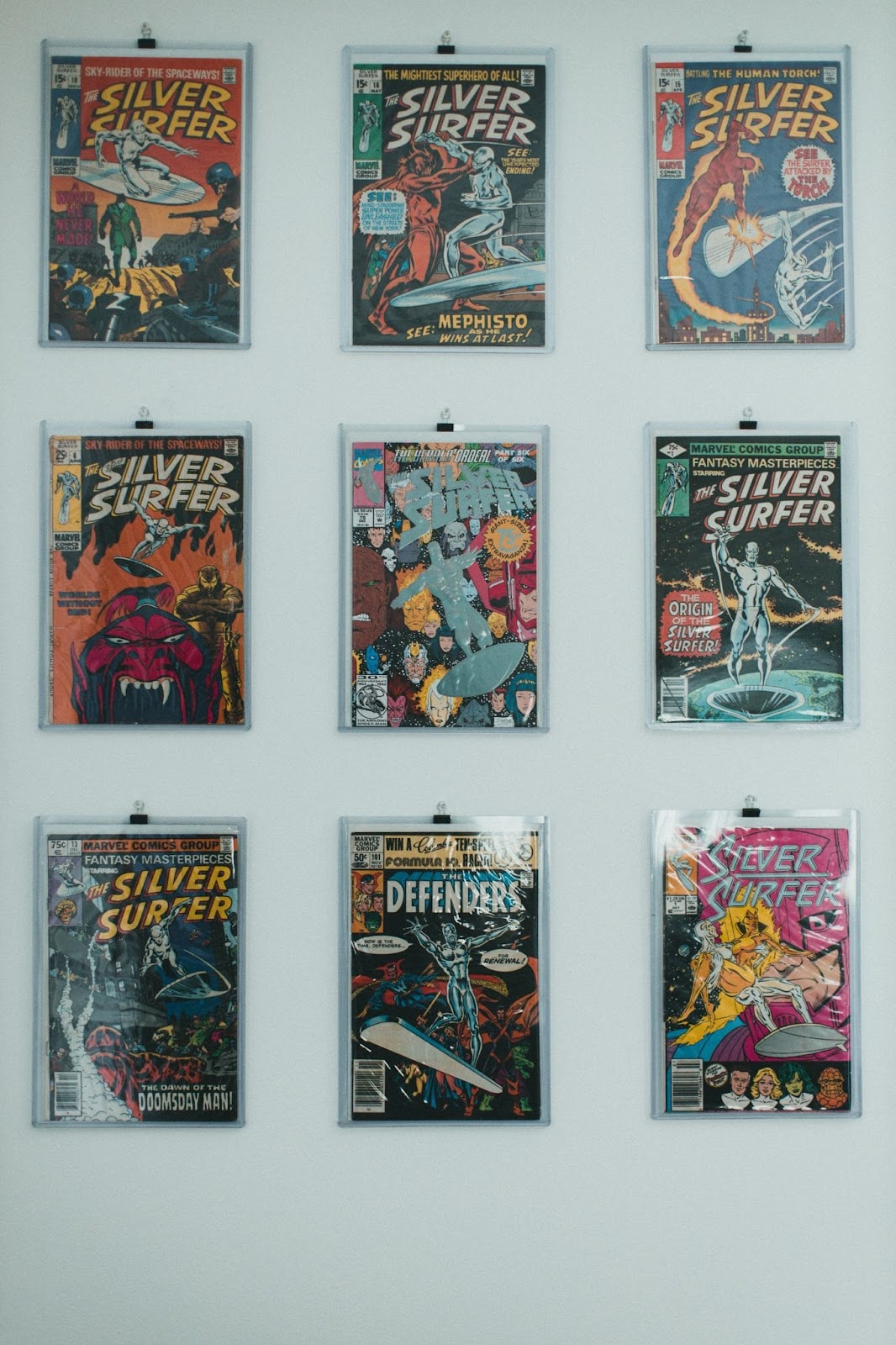 Wall of protected comic books